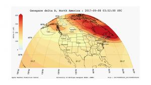 Geospace delta B North America example product